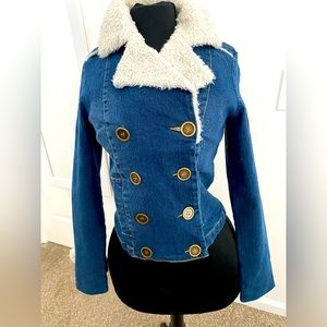 Forever 21 Fur Jean Jacket NWOT